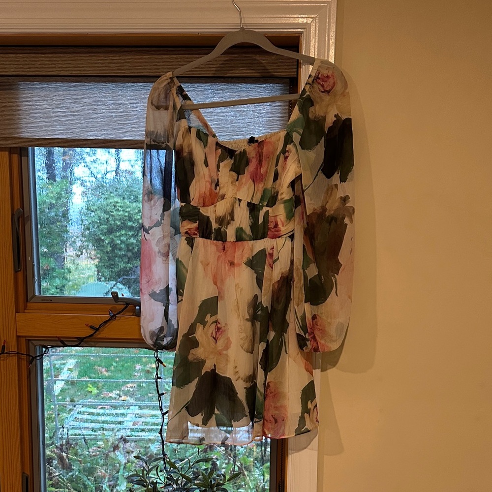 Express Floral Chiffon Dress - Multicolor